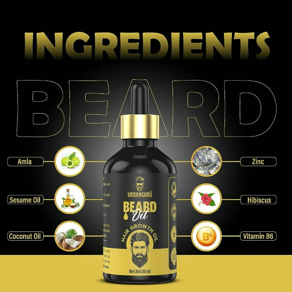 Urbanguru Men's Beard & Hair Growth Oil - Distacart