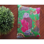 Thumbnail for The Decor Nook Parrot Green Base With Multicolour Flowers Print Cushion Cover - Distacart