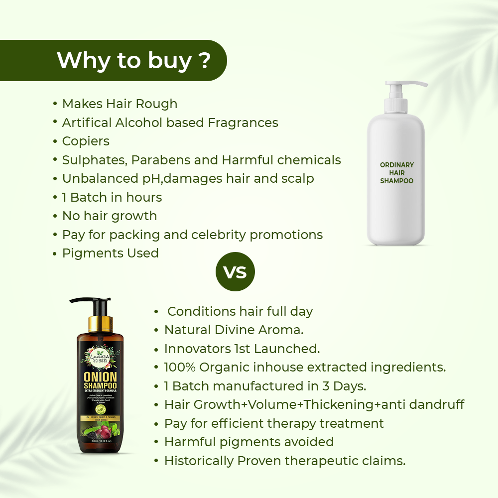 Luxura Sciences Onion Oil Shampoo For Hair Growth - Distacart