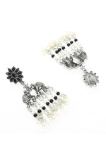 Thumbnail for Mominos Fashion Johar Kamal Silver-Plated Brass Finish Elephant Desgin Choker For Women (Black) - Distacart