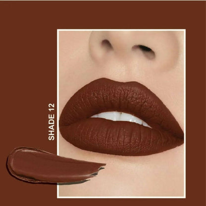 Flicka Tomato Brown Matte Finish Lipstick Shade 12 - Distacart