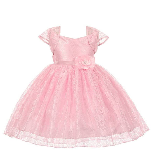 Asmaani Baby Girl's Pink Colour Satin A-Line Maxi Full Length Dress (AS-DRESS_22168) - Distacart