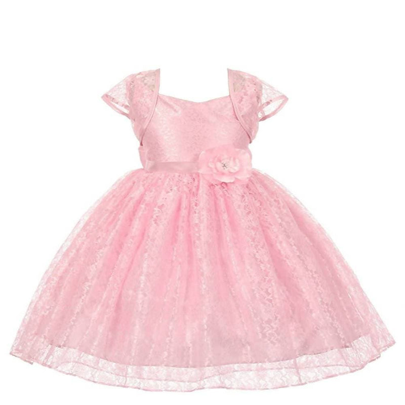 Asmaani Baby Girl&#39;s Pink Colour Satin A-Line Maxi Full Length Dress (AS-DRESS_22168) - Distacart