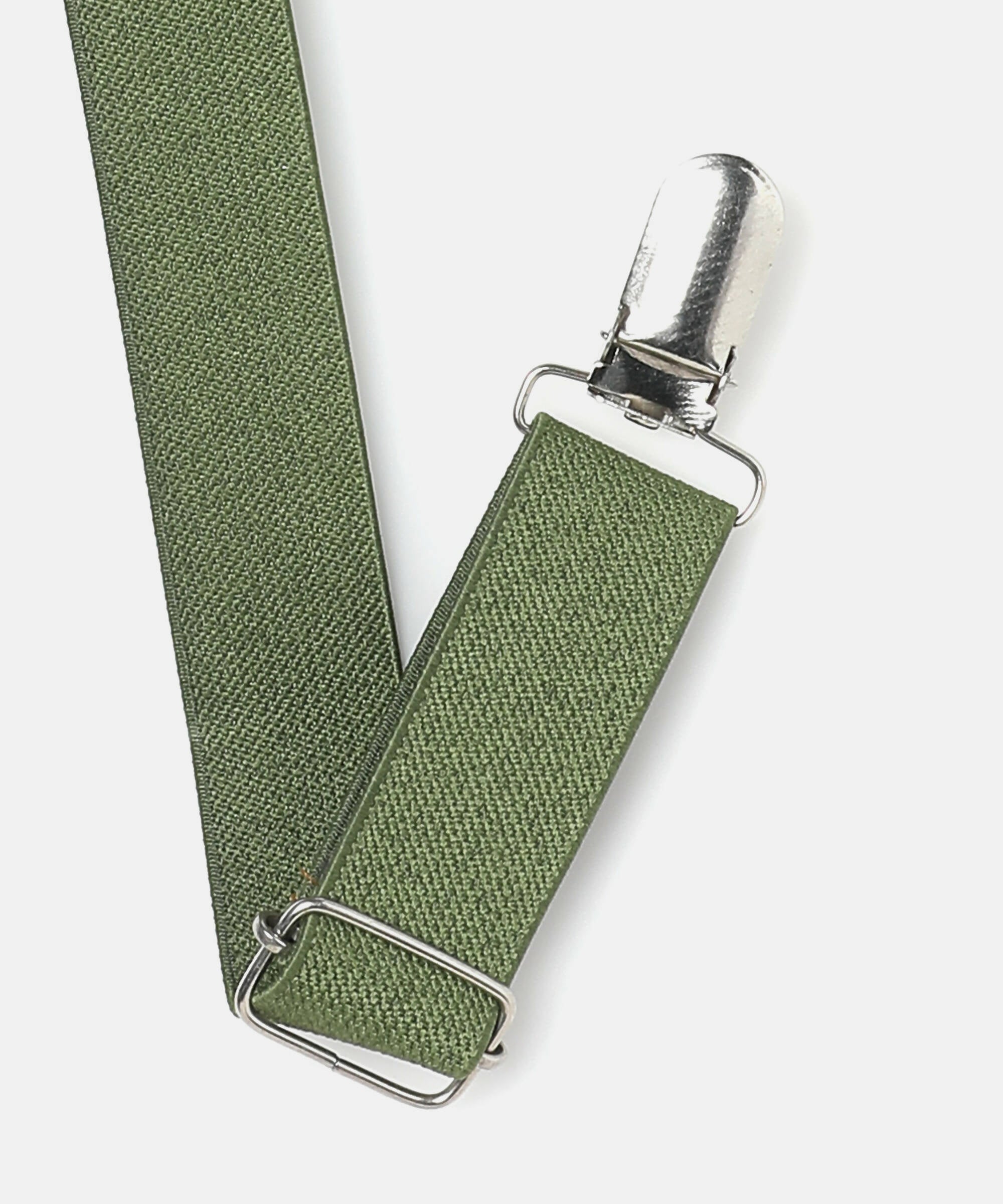 Manet Boys Solid Suspenders - Olive Green - Distacart
