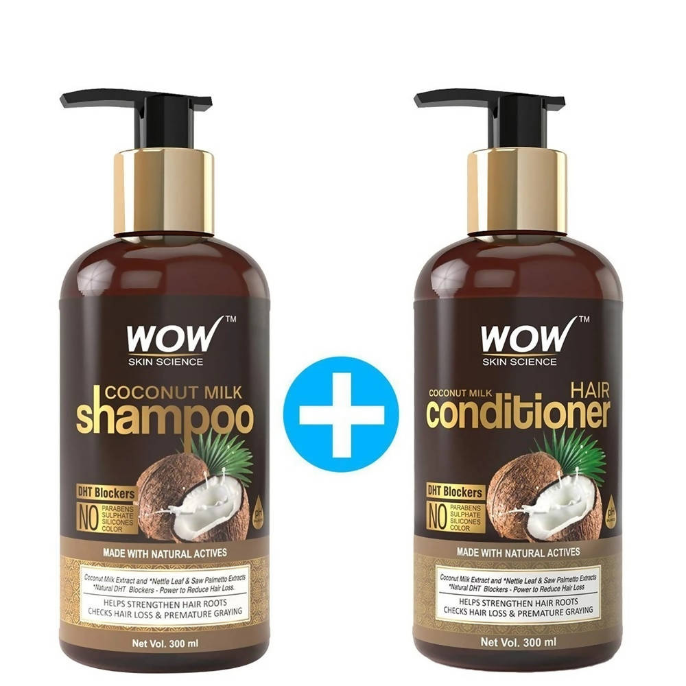 Wow Skin Science Coconut Milk Shampoo & Hair Conditioner - Distacart