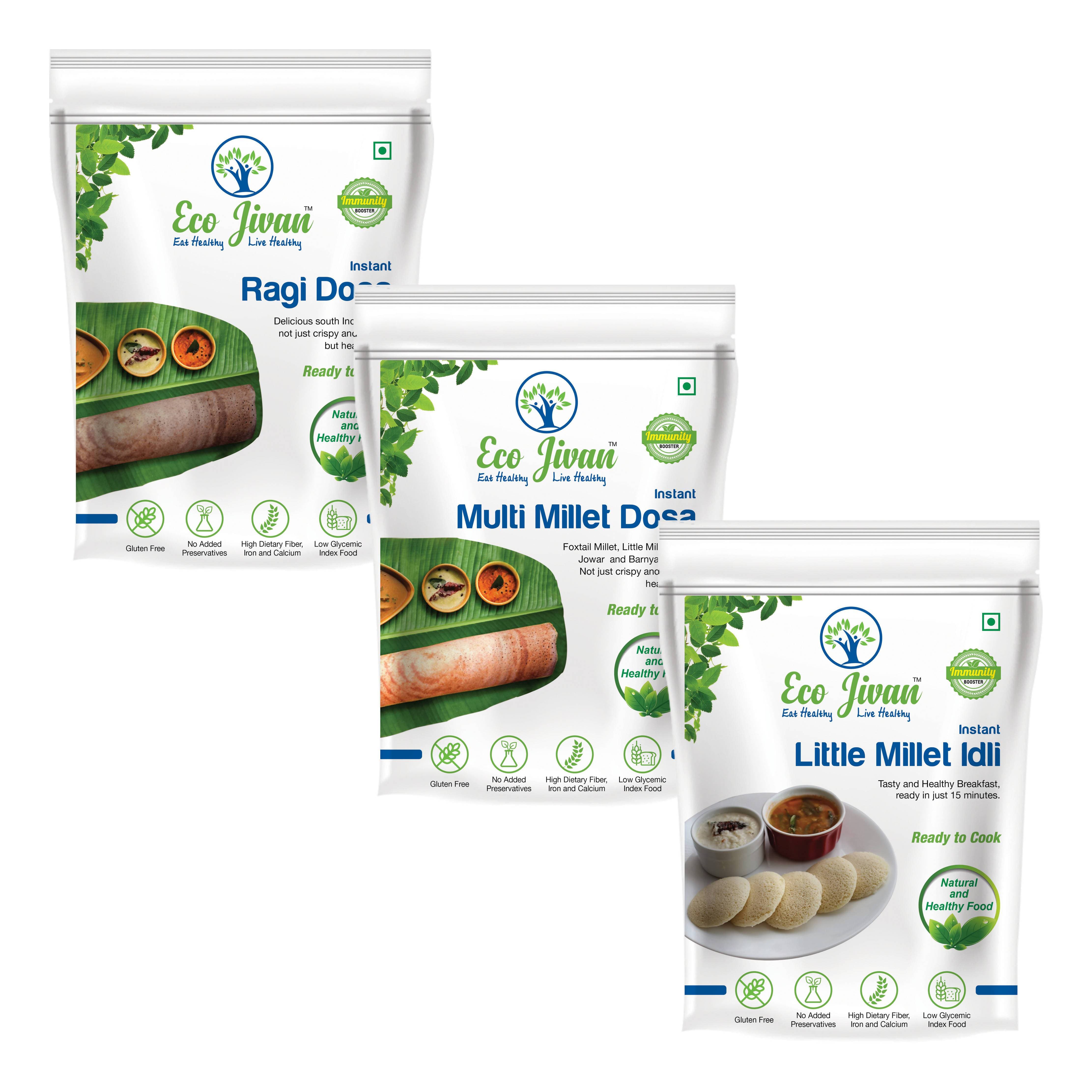 Instant Millet Breakfast Combo (3 x 200 gms)