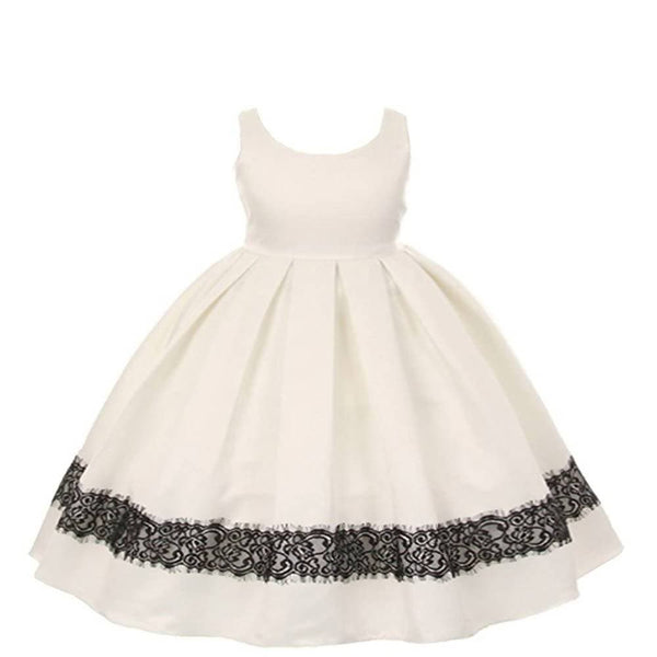 Asmaani Baby Girl's Off-White Colour Satin A-Line Maxi Full Length Dress (AS-DRESS_22171) - Distacart