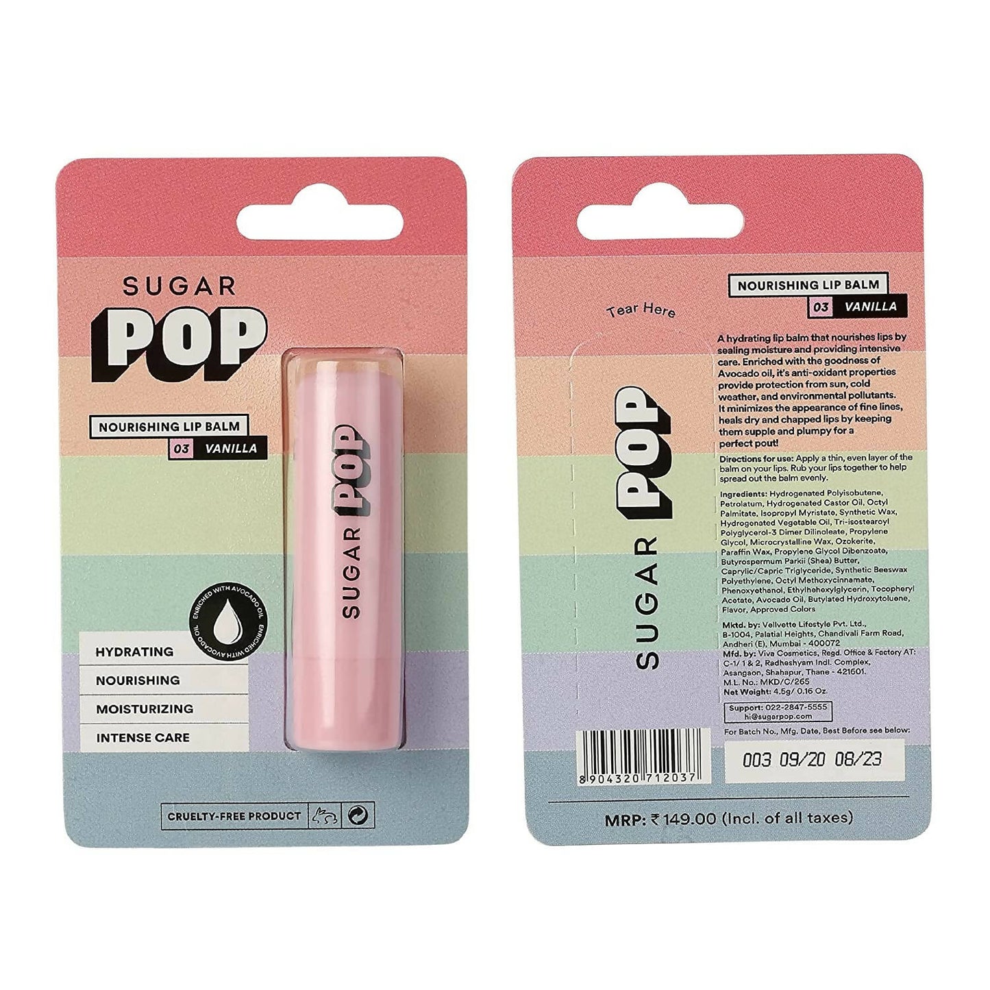SUGAR POP Nourishing Lip Balm - 03 Vanilla - Distacart