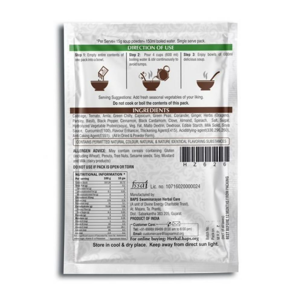 Baps Amrut Immune Boosting Green Veg Soup - Distacart