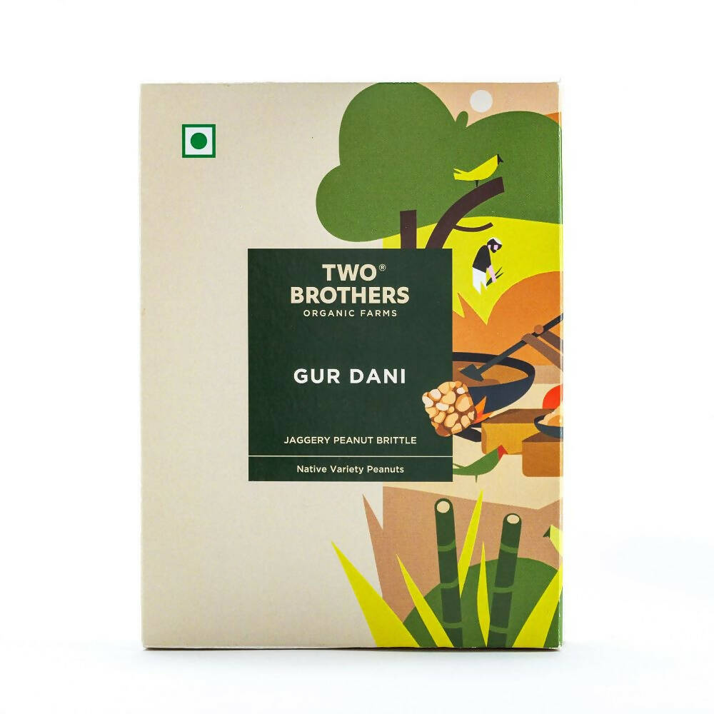 Two Brothers Organic Farms Gur Dani Chikki - Jaggery Peanut Brittle - Distacart