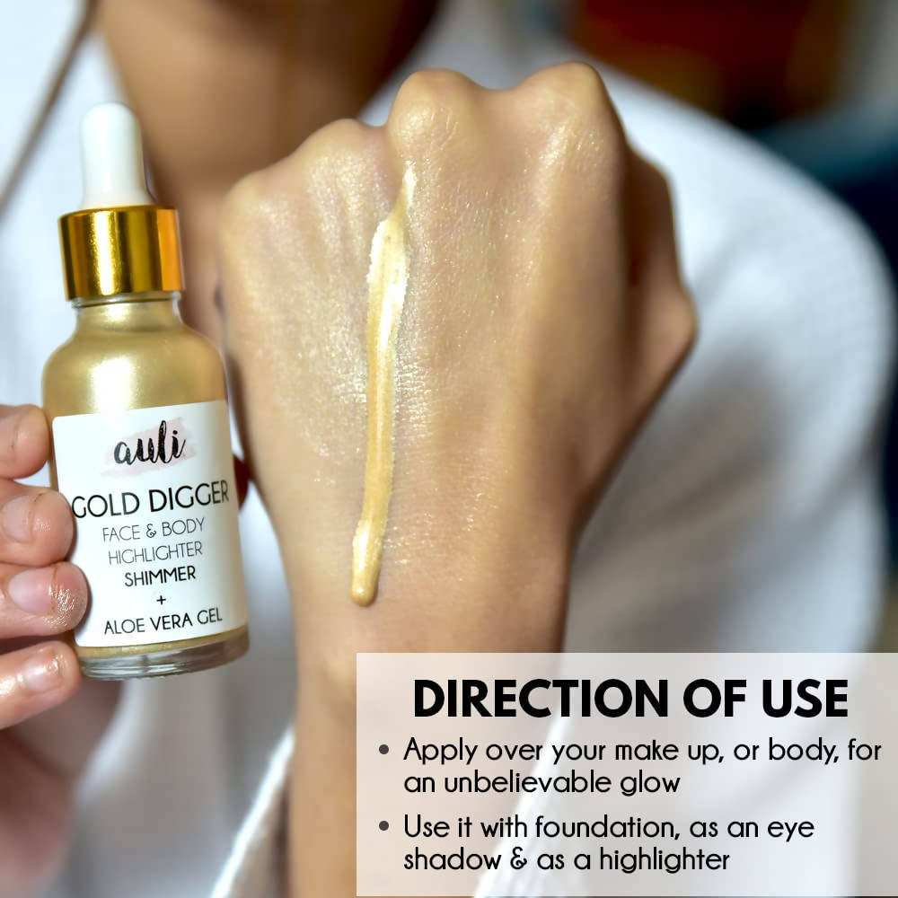 Auli Gold Digger Face & Body Highlighter - Distacart