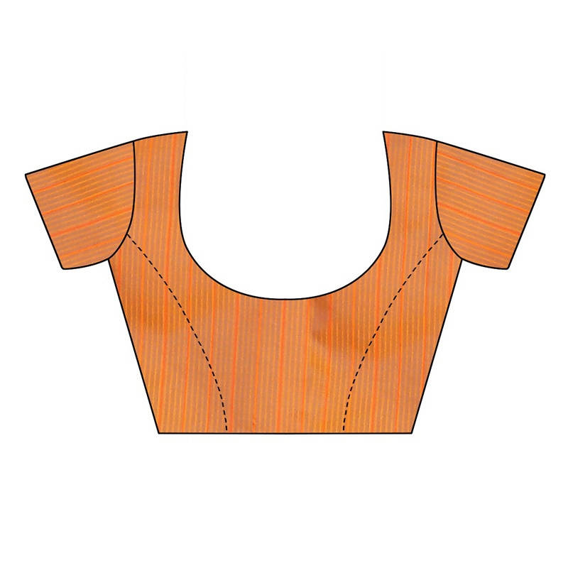 Vamika Orange Cotton Silk Weaving Saree (Binita Orange) Blouse