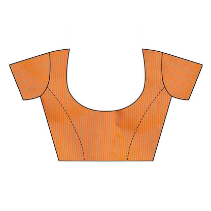 Vamika Orange Cotton Silk Weaving Saree (Binita Orange) Blouse