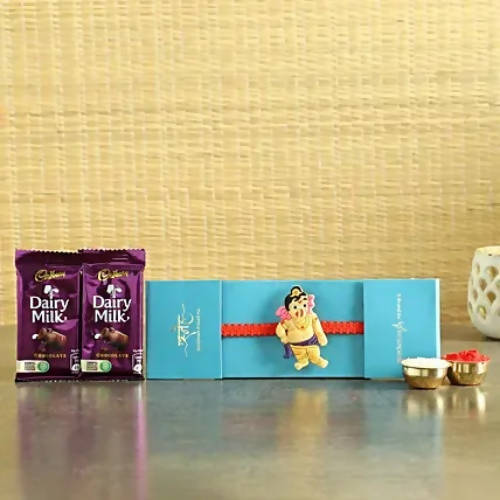 Bal Ganesha Rakhi & Dairy Milk Chocolates - Distacart