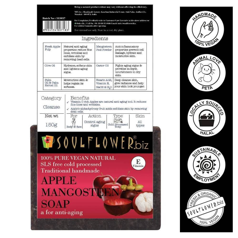 Soulflower Apple And Mangosteen Handmade Soap - Distacart