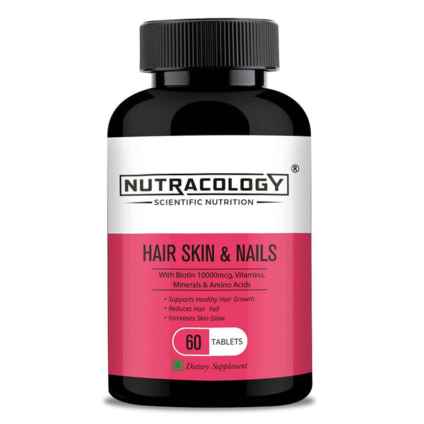 Nutracology Hair Skin & Nails For Hair Growth, Glowing Skin & Strong Nails Tablets - Distacart
