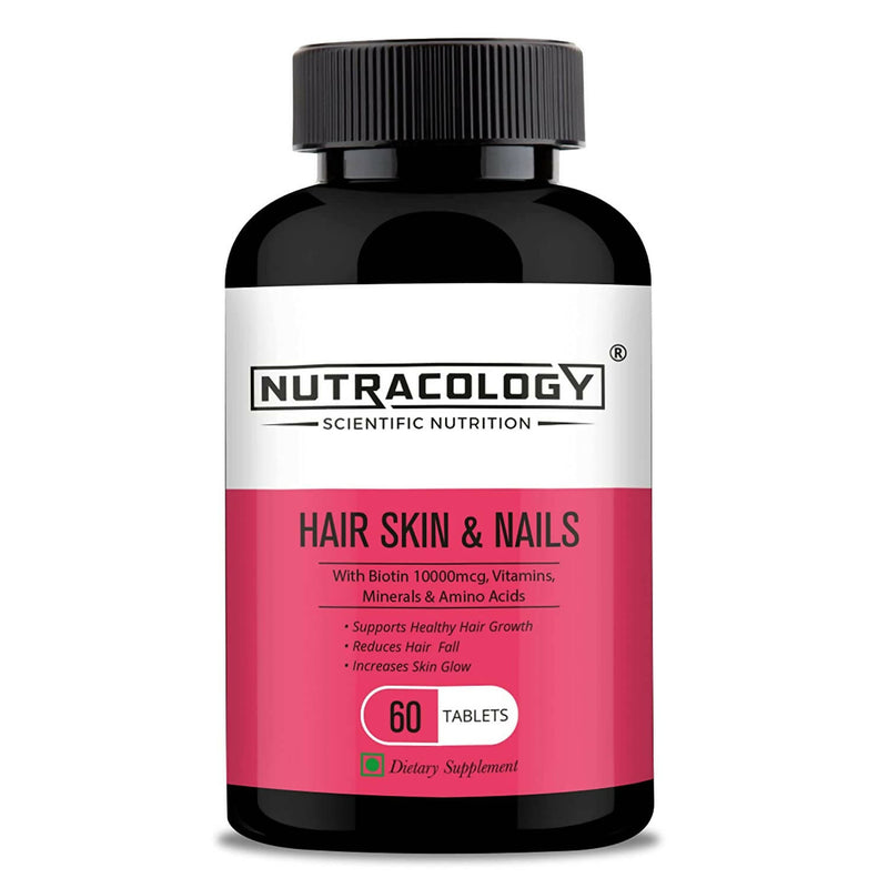 Nutracology Hair Skin &amp; Nails For Hair Growth, Glowing Skin &amp; Strong Nails Tablets - Distacart