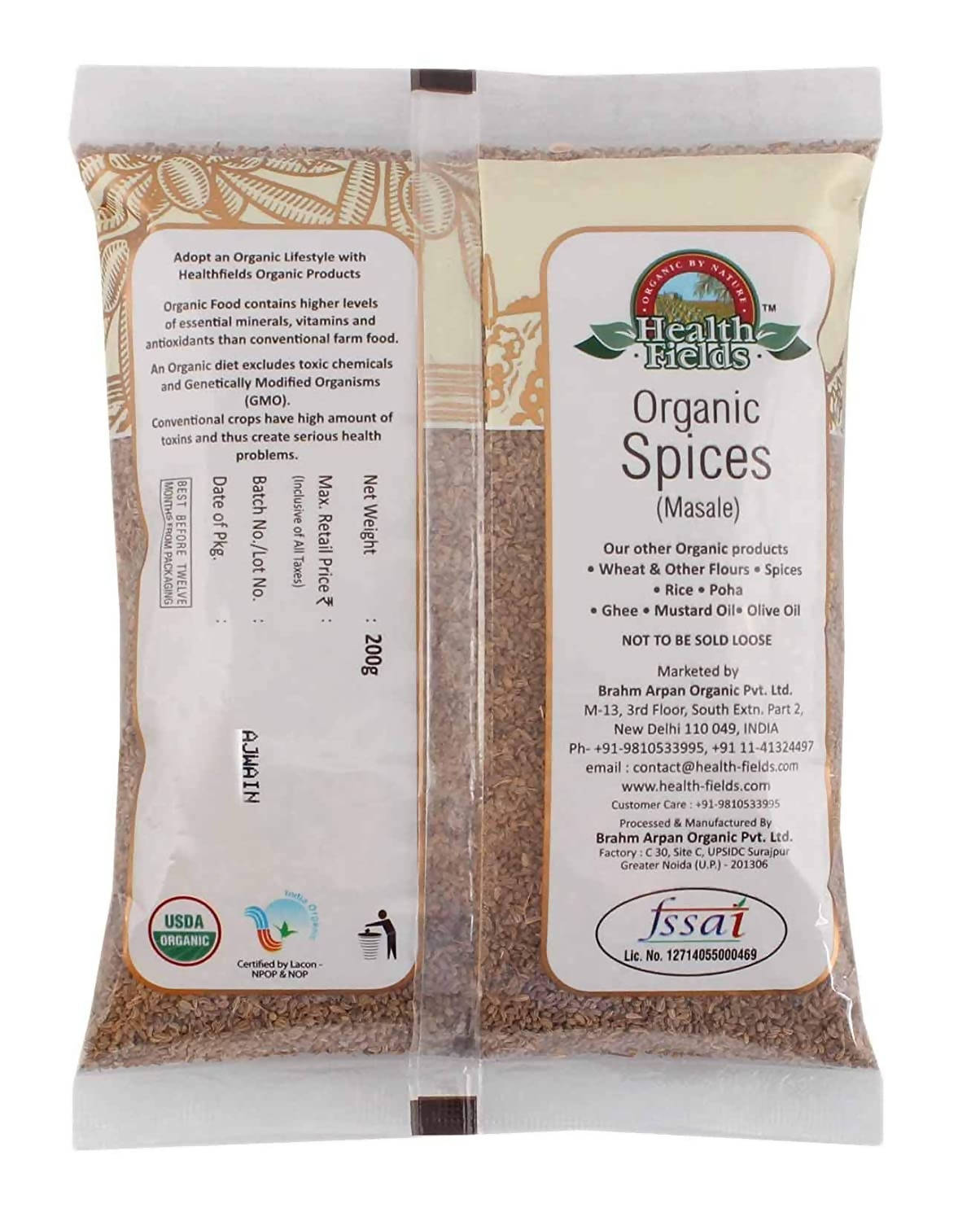 Health Fields Organic Ajwain (Carom Seeds) - Distacart