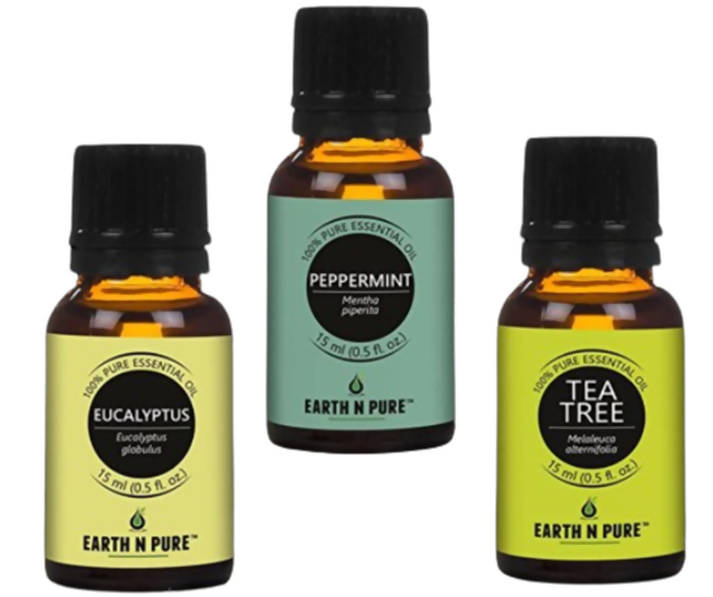 Earth N Pure Essential Oils (Eucalyptus, Peppermint & Tea Tree)