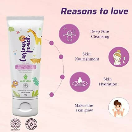 Curious Peach Pore Purifying Herbal Face Wash - Distacart