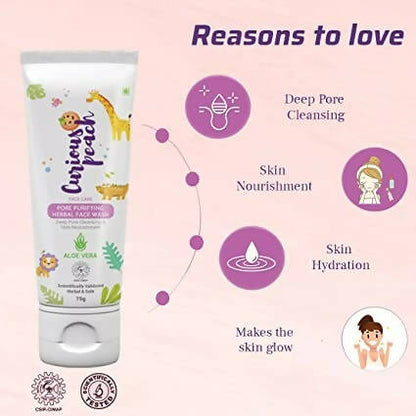 Curious Peach Pore Purifying Herbal Face Wash - Distacart