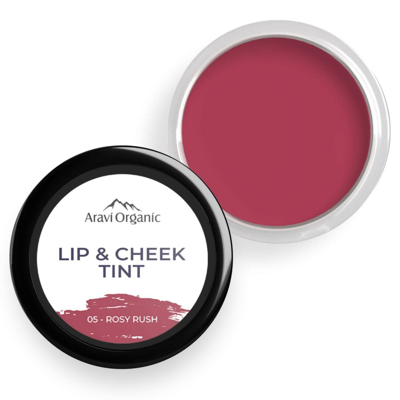 Aravi Organic Everyday Vegan Lip And Cheek Tint - Rosy Rush - Distacart