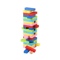 Thumbnail for Skoodle Quest Stackrr Color Crash Tumbling Tower Game with 54 Precision Wooden Blocks of Premium Beachwood for Adults and Kids - Distacart