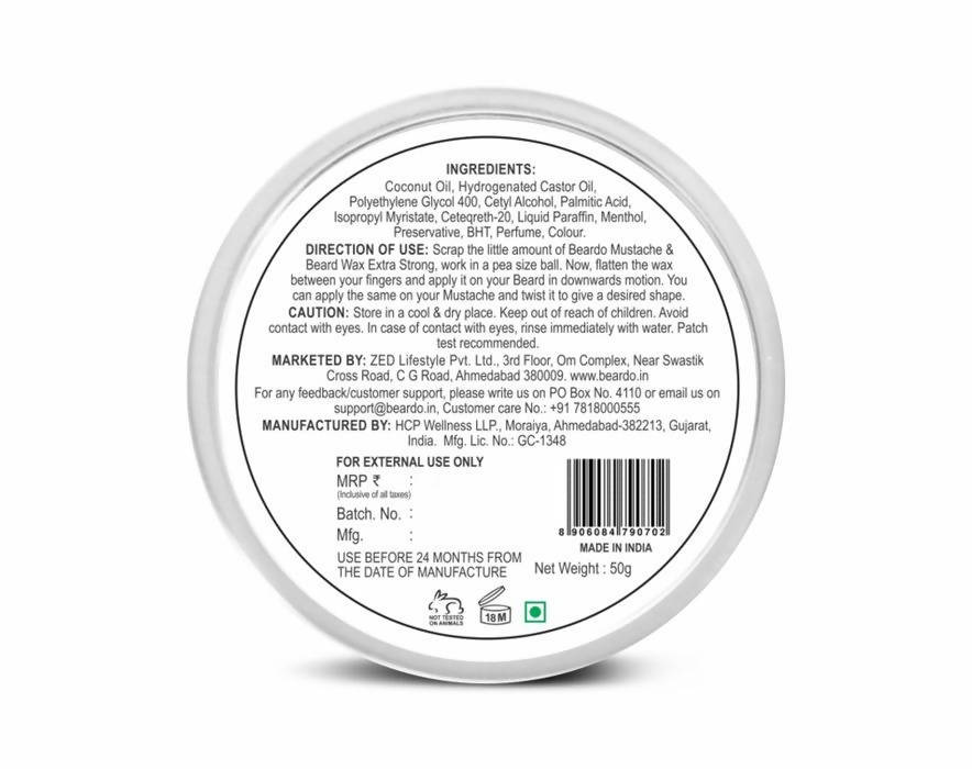 Beardo Beard and Mustache Wax Extra Strong - Distacart