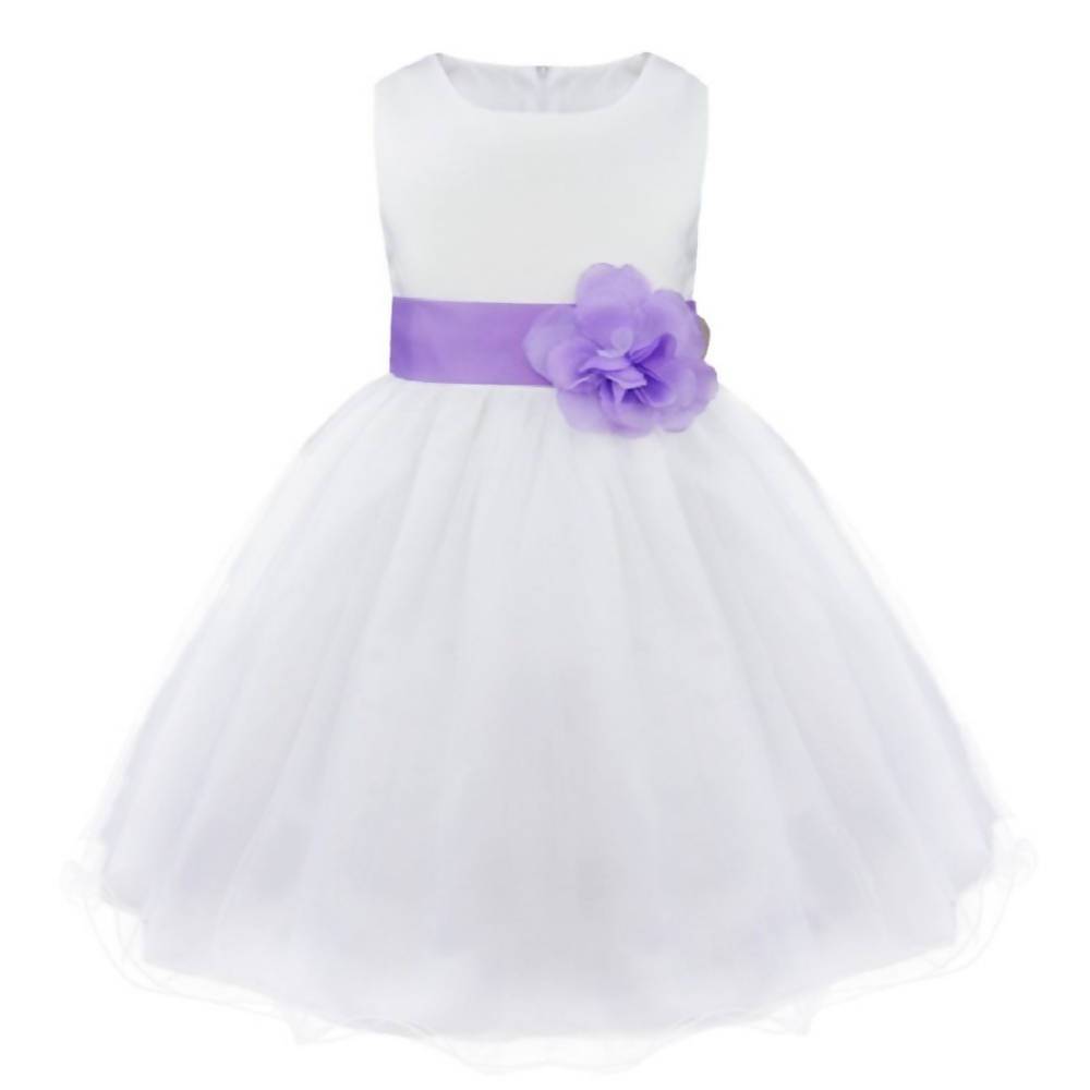 Asmaani Baby Girl's White Color Satin A-Line Maxi Full Length Dress (AS-DRESS_22052) - Distacart