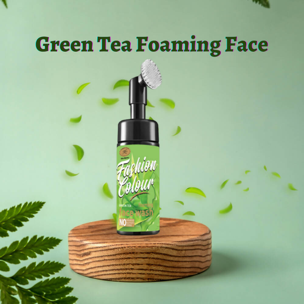 Fashion Colour Green Tea Foaming Face Wash - Distacart