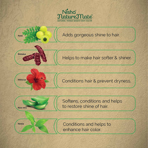 Nisha Nature Mate Henna Based Hair Natural Brown Color - Distacart