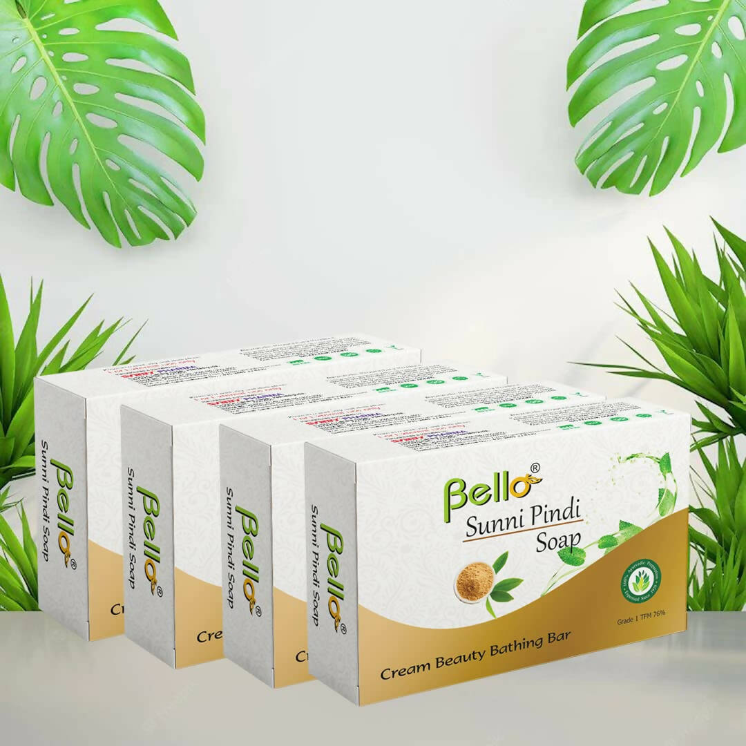 Bello Herbals Sunnipindi Soap | Cream Beauty Bathing Bar - Distacart