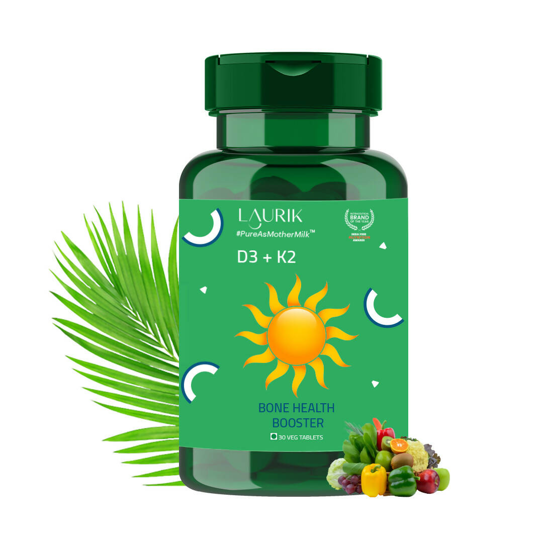 Laurik Vitamin D3, K2 Plant Based Veg Vitamin D3 Immunity Supplement Tablets For Strong Bones - Distacart