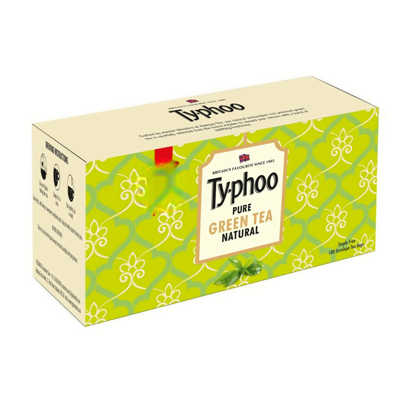 Typhoo Pure Natural Green Tea Bags - Distacart