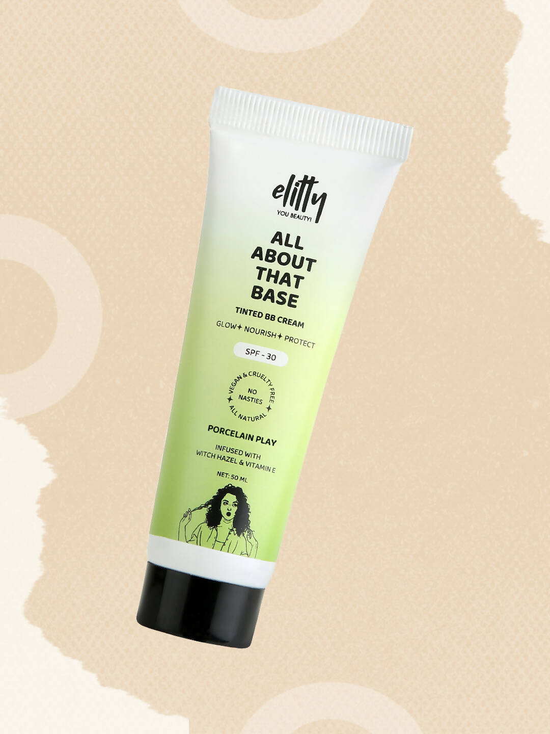 Elitty All About That Base Tinted BB Cream with SPF 30 - Porcelain Play - Distacart