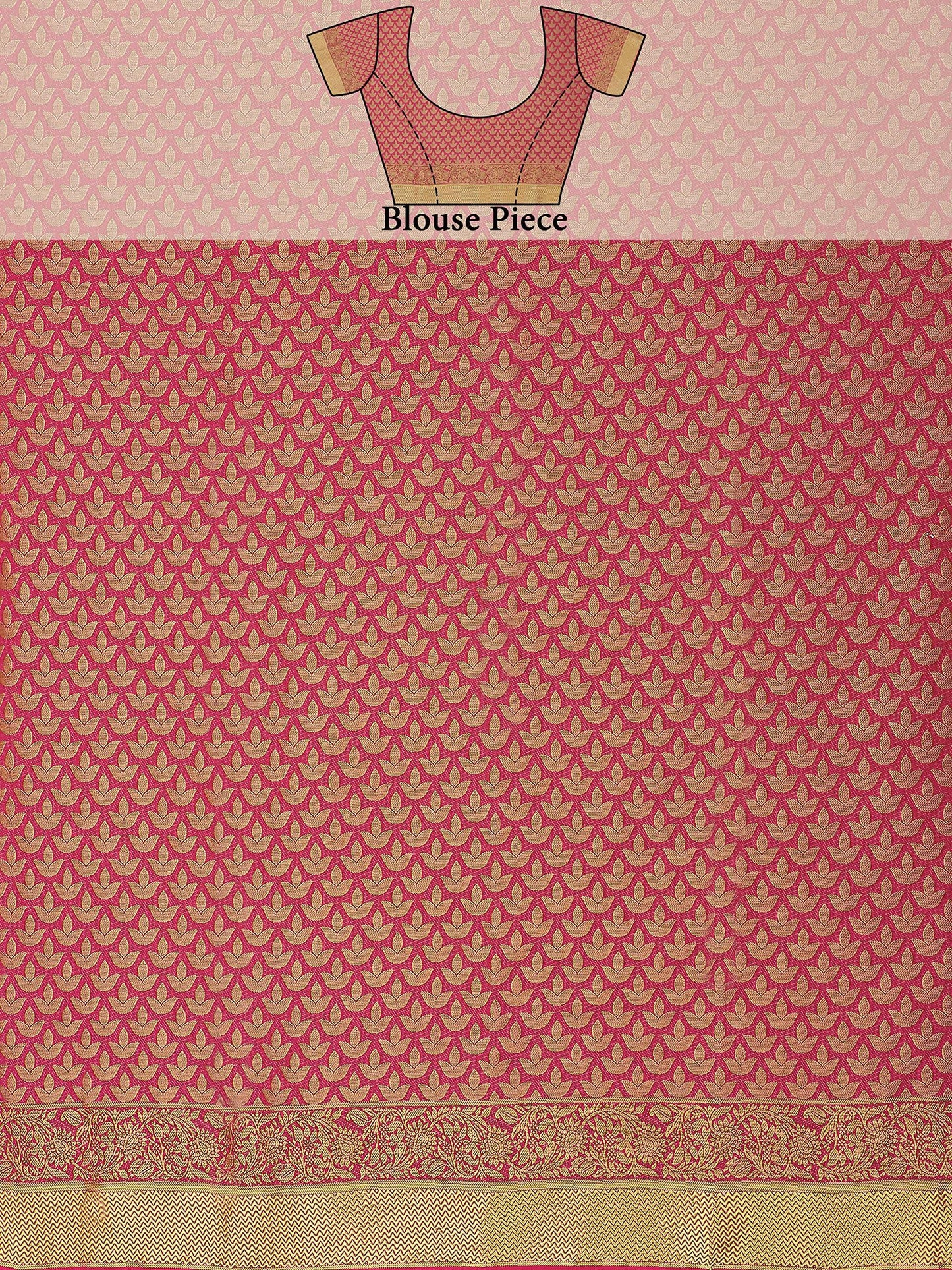 Mimosa Women's Kanchipuram Art Silk Pink Saree - Distacart