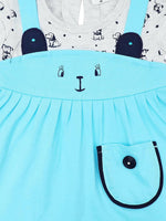 Thumbnail for NammaBaby Baby Girl's A-Line Mini Frock Dress - Blue - Distacart