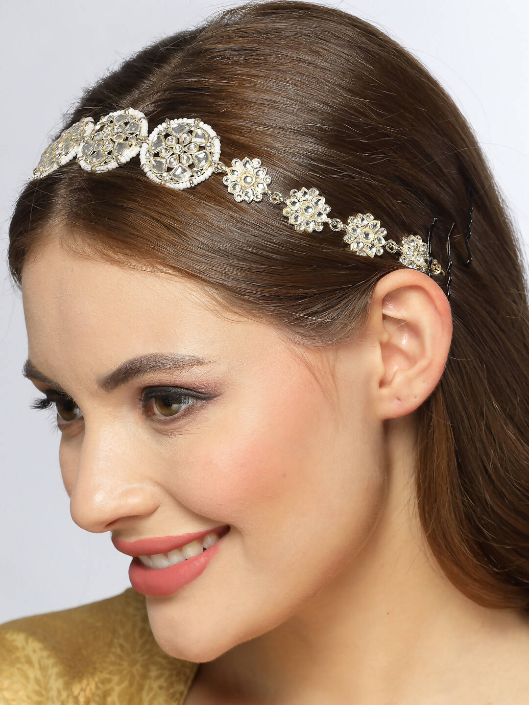 NVR Women's Gold-Plated Traditional Trending Matha Patti - Distacart