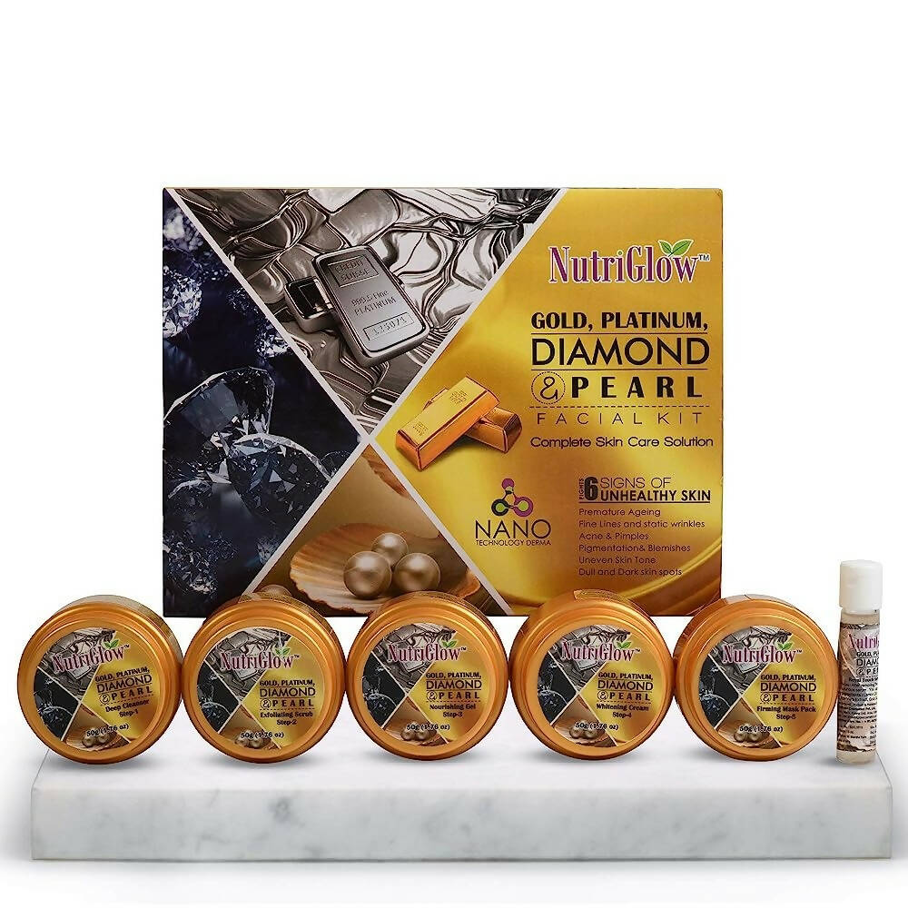 NutriGlow Platinum Diamond Gold and Pearl Facial kit - Distacart