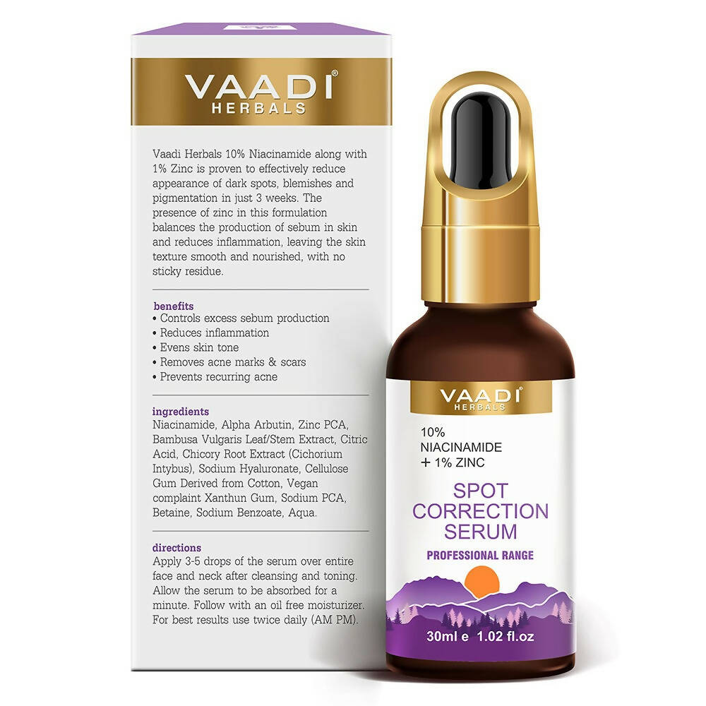 Vaadi Herbals Spot Correction Serum With 10 % Niacinamide & 1% Zinc - Distacart