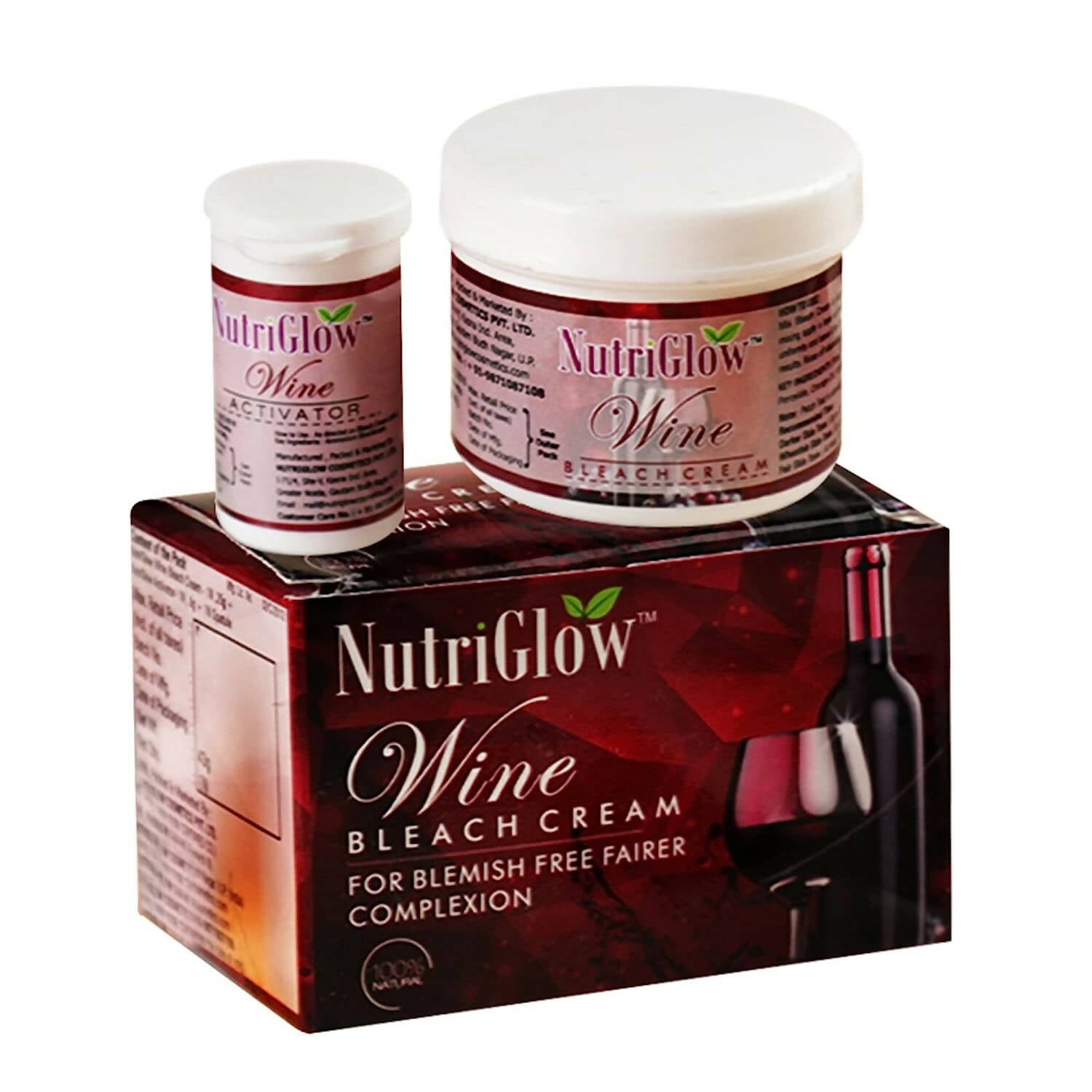 NutriGlow Wine Bleach Cream With Grape Extracts - Distacart