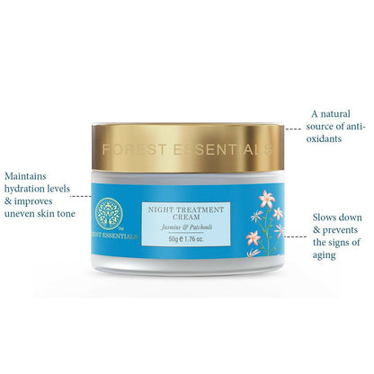 Forest Essentials Night Treatment Cream Jasmine & Patchouli - Distacart