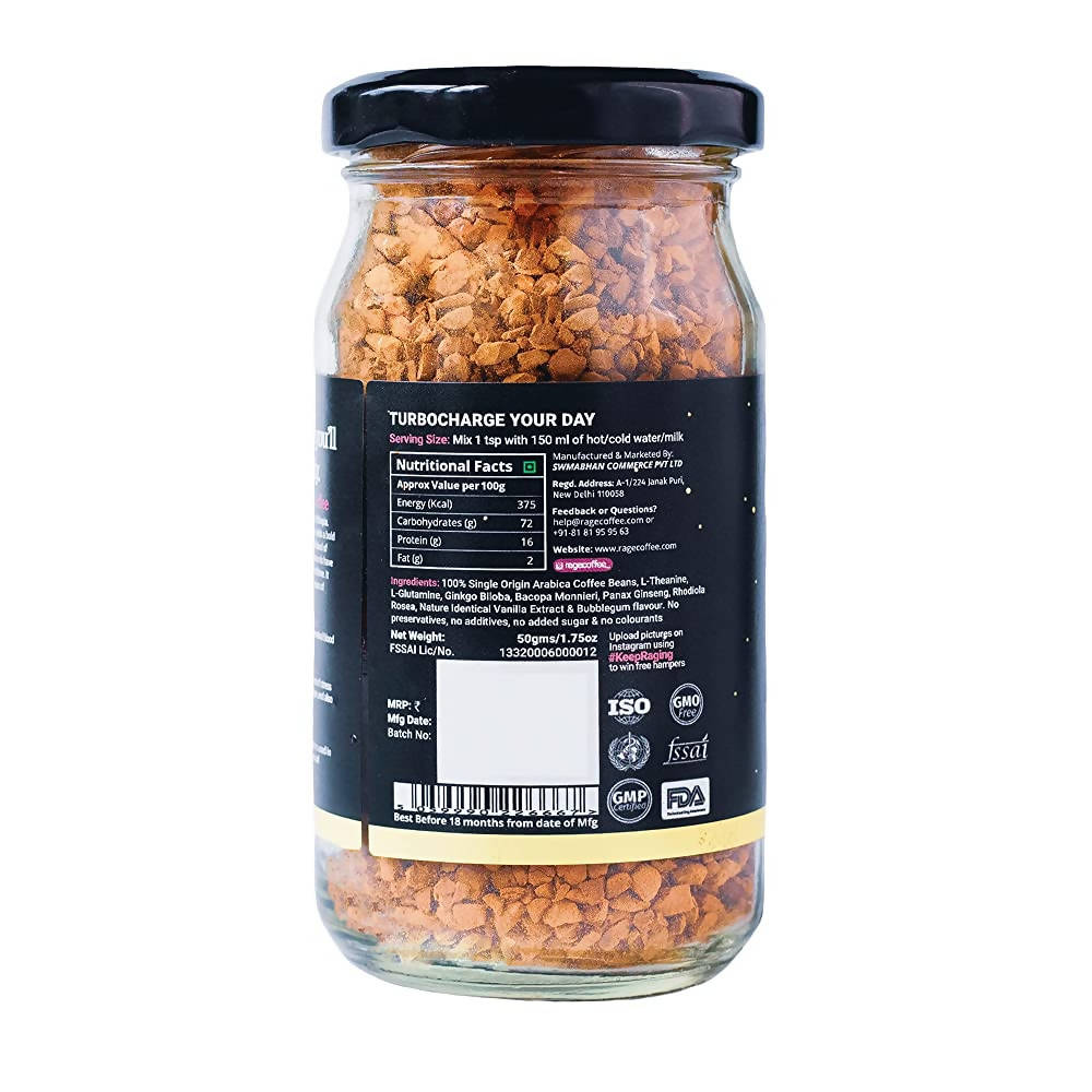 Rage Coffee Vanilla Bubblegum Instant Coffee - Distacart