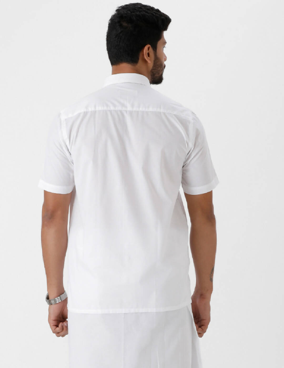 Ramraj Cotton Mens Half Sleeve Luxury Cotton White Shirt - Distacart