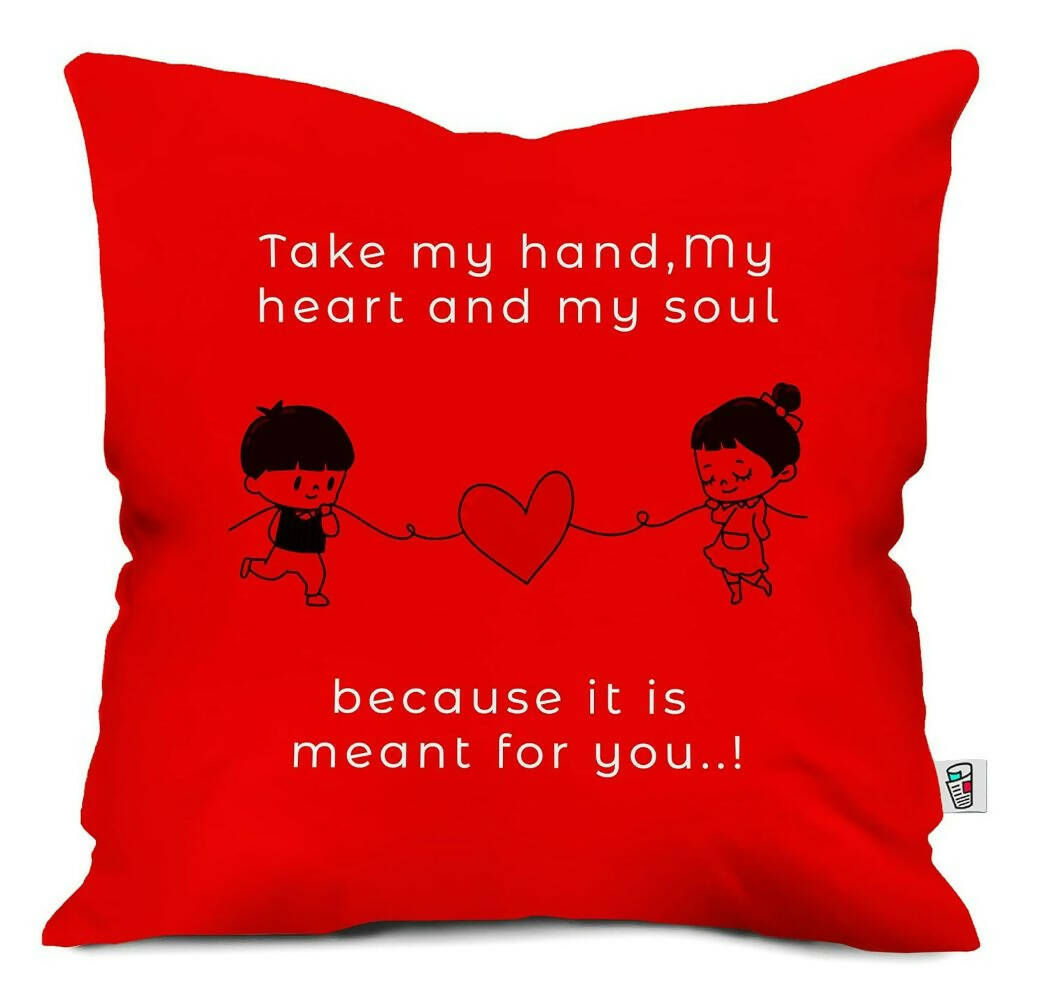 Paperholic Creations Take My Heart Printed Valentine Printed Cushion Cover - Distacart