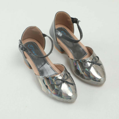 Tiny Bugs Girls Party Wear Ballerinas Heels - Dark Grey - Distacart