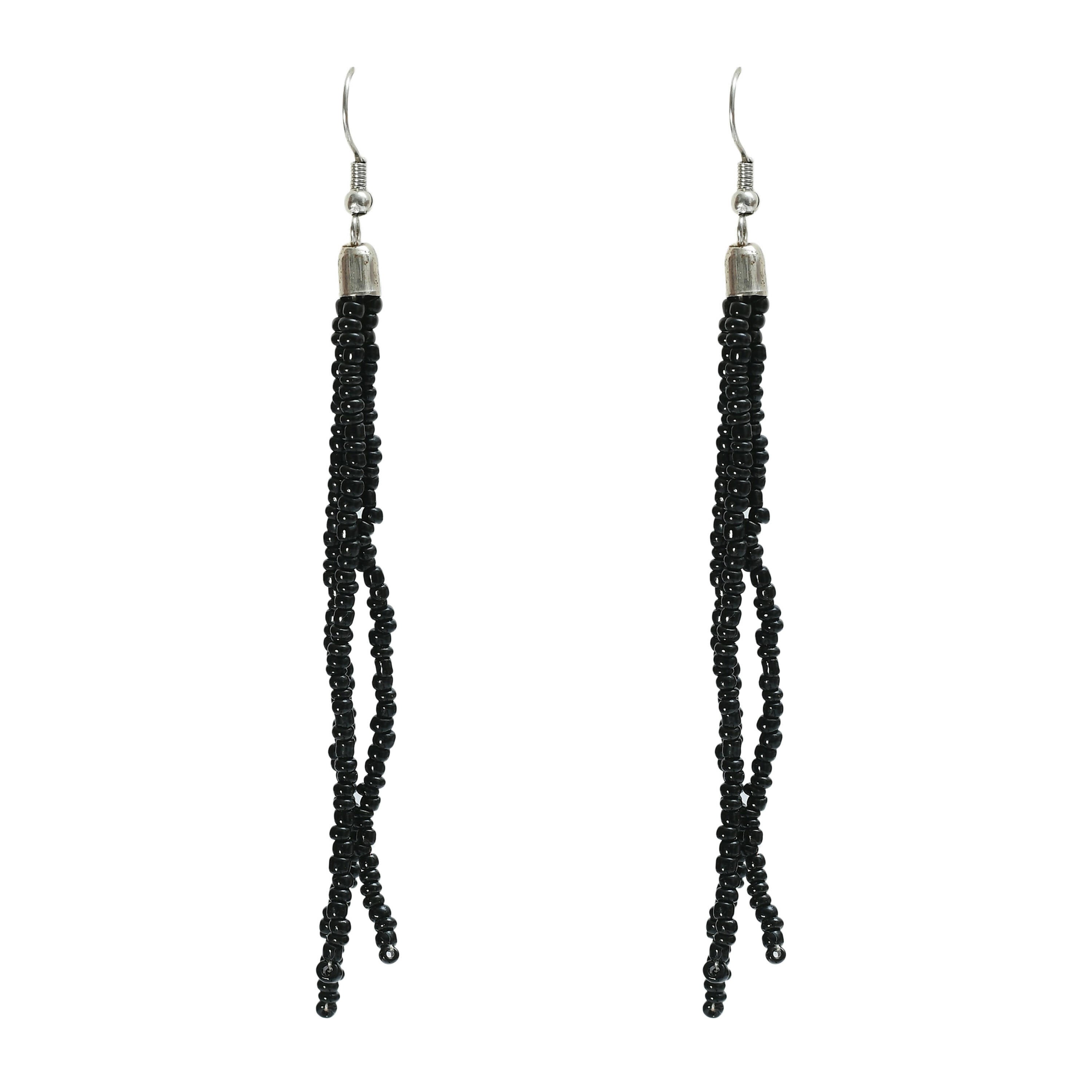 Mominos Fashion Johar Kamal Handicraft Finish Beads Work Long Necklace For Women (Black /Golden) - Distacart