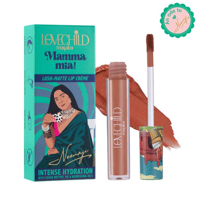 LoveChild By Masaba Gupta Mamma Mia Lush-Matte Lip Creme - Masala Chai - Distacart