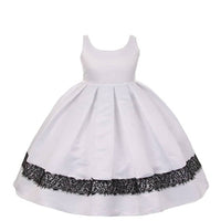 Thumbnail for Asmaani Baby Girl's Off-White Colour Satin A-Line Maxi Full Length Dress (AS-DRESS_22154) - Distacart