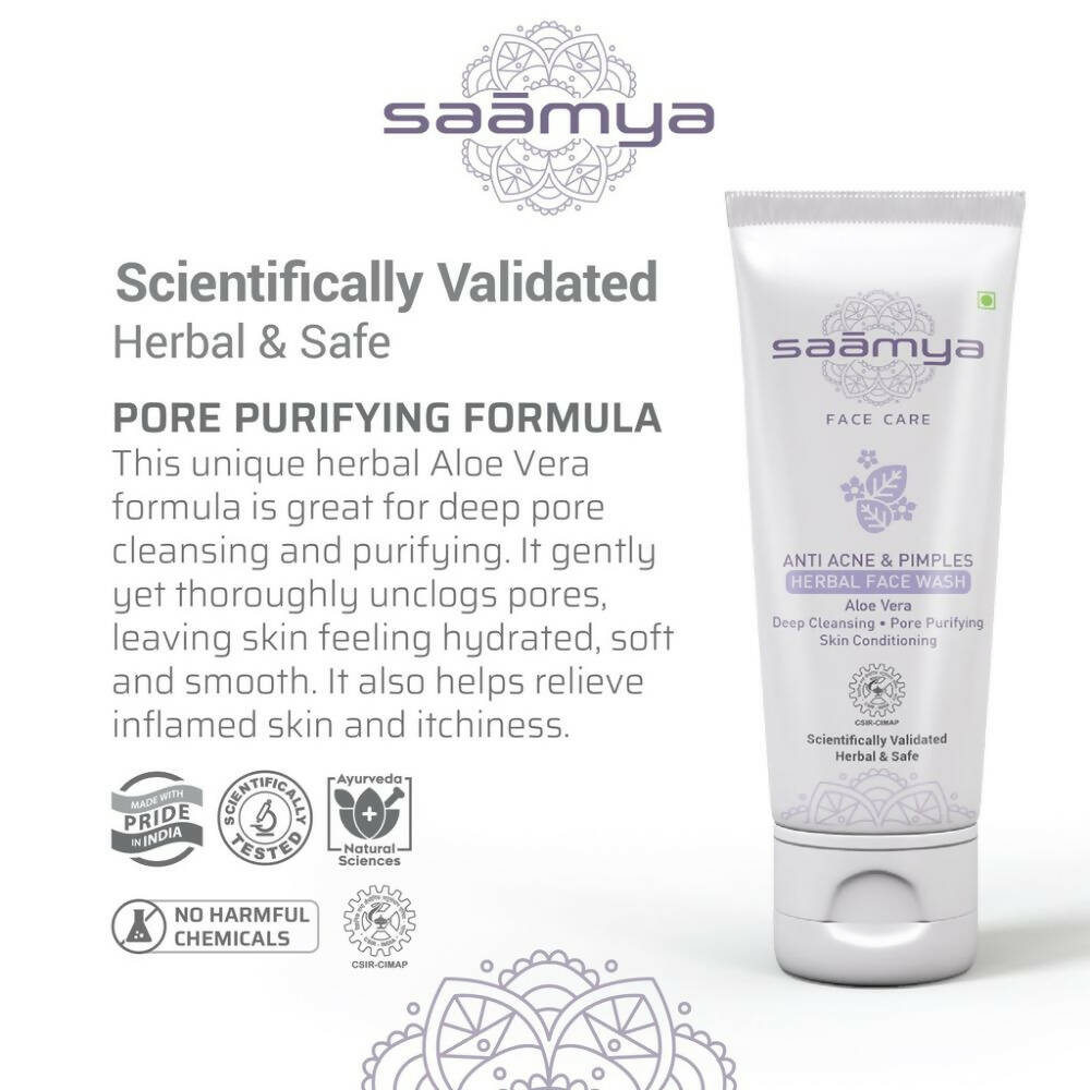 Saamya Anti-Acne & Pimples Herbal Face Wash - Distacart